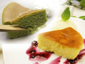 送料無料のクリームチーズケーキ＆緑茶のチーズケーキお試しセット