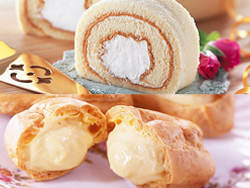 はちみつロール＆はちみつシュークリーム詰合せ【ケーキハウスローザンヌ】