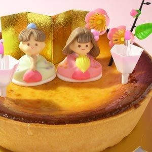 ひな祭りバージョン濃厚ベイクドチーズケーキ【佐野洋菓子研究部】